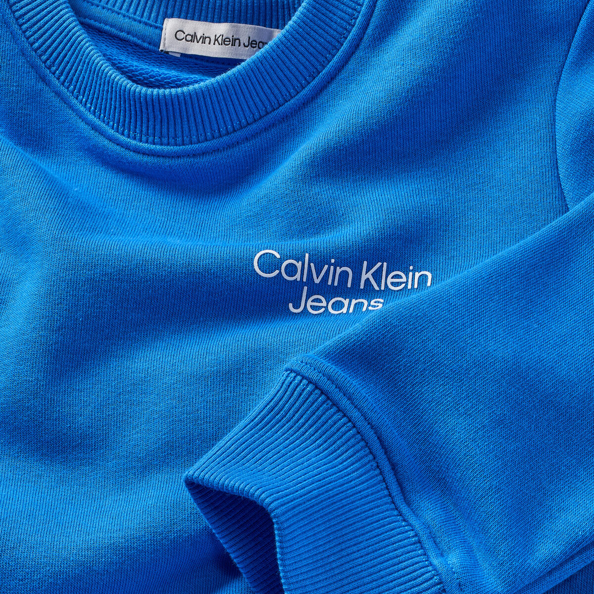 Calvin Klein CKJ STACK LOGO SWEAT Erkek Mavi Sweatshirt