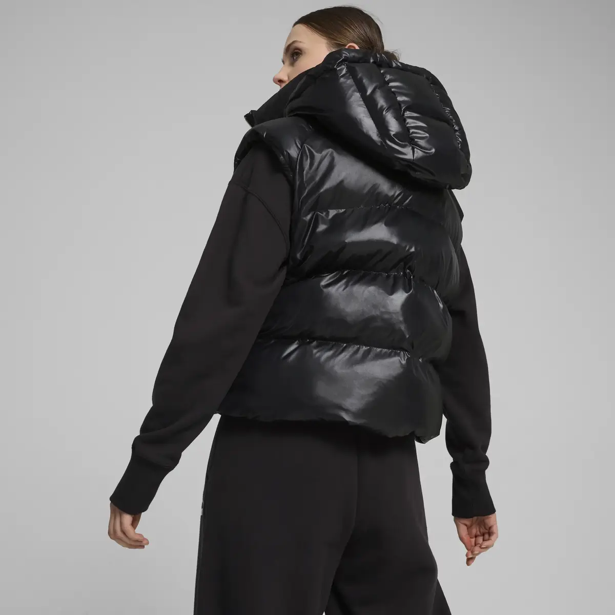 Puma Shiny Puffer Vest Siyah Kadın T-Shirt & Polo