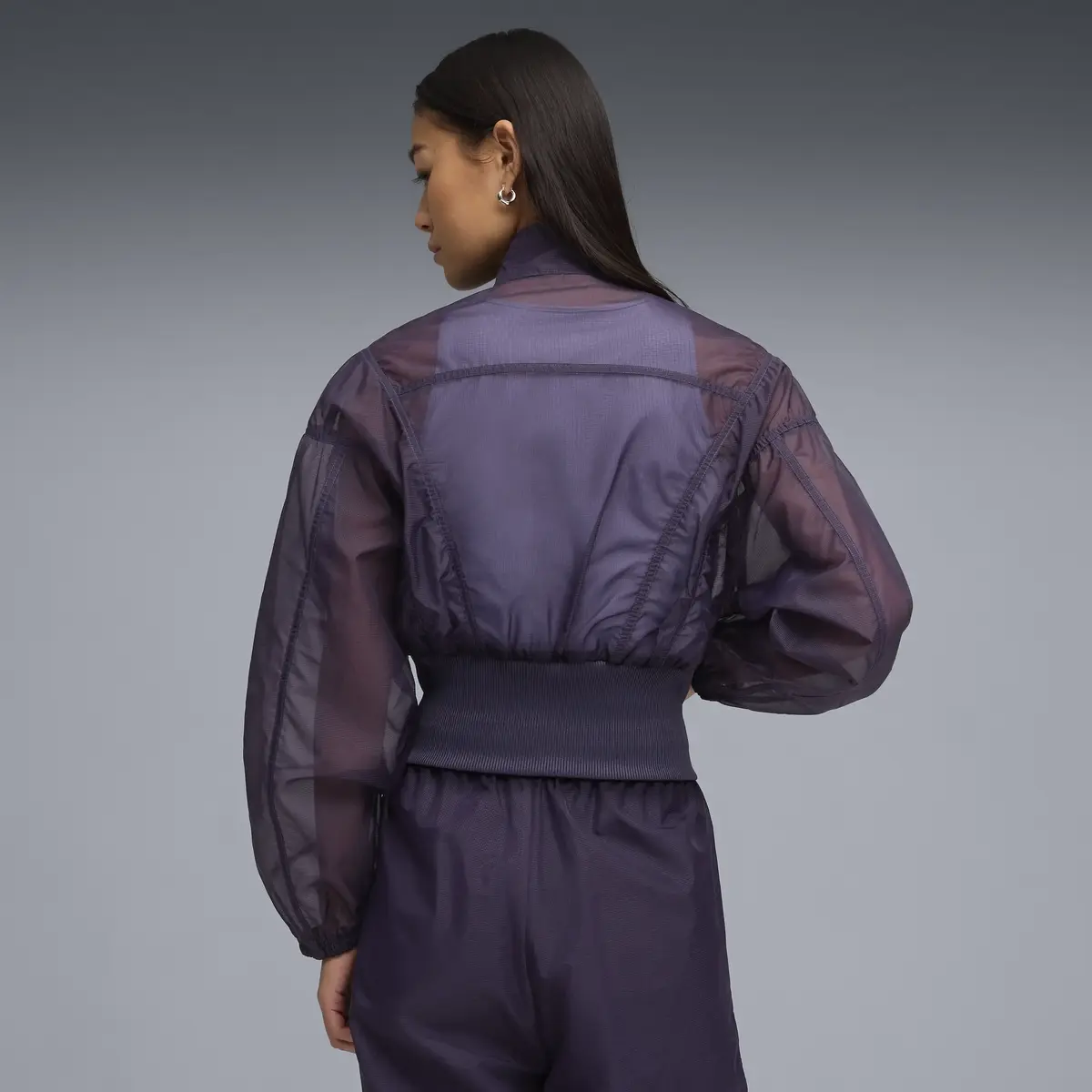 PUMA DARE TO Oversized Woven Jacket Deep Plum Mor Kadın Ceket