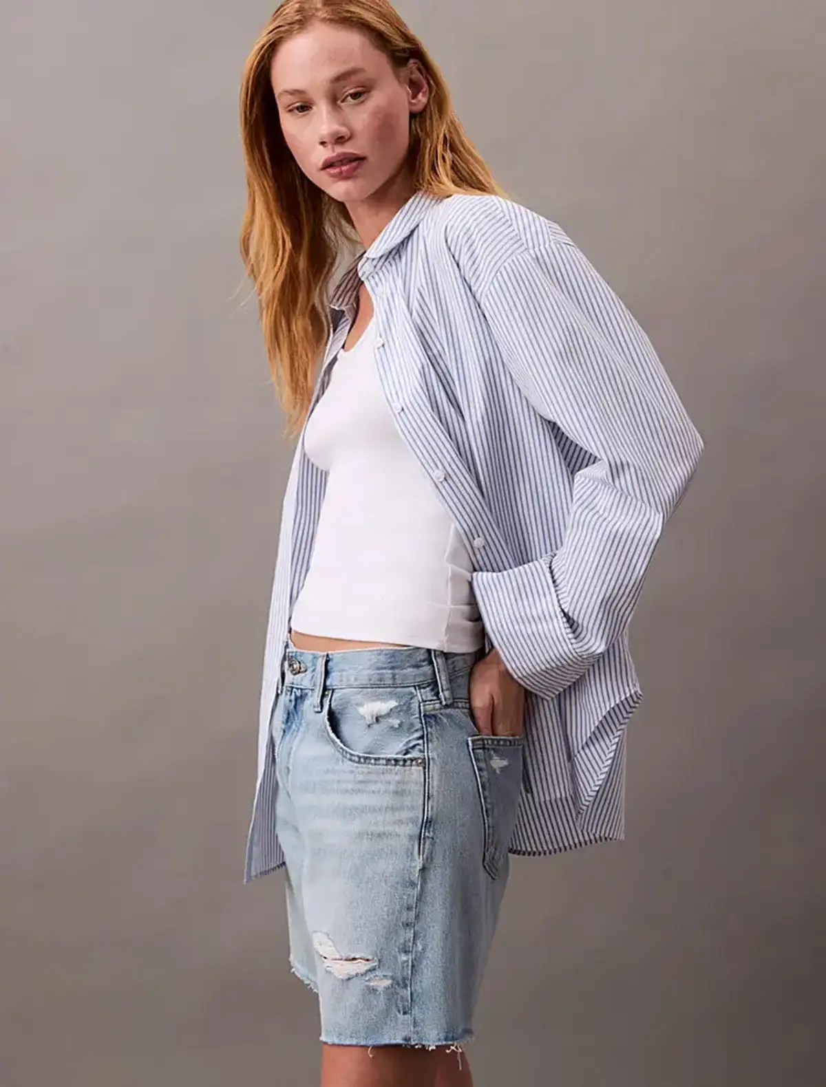 Calvin Klein SIGNATURE 90S FIT SHORT 6 IN RAM Kahverengi Kadın Şort