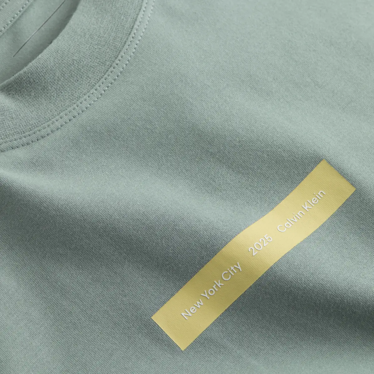 Calvin Klein NYC 2025 TEE, CKM Yeşil Erkek T-Shirt & Polo