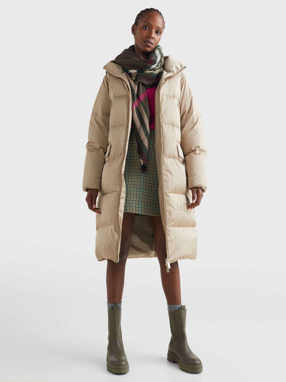 Tommy Hilfiger FEMININE PREP BLANKE Kadın Yeşil Atkı