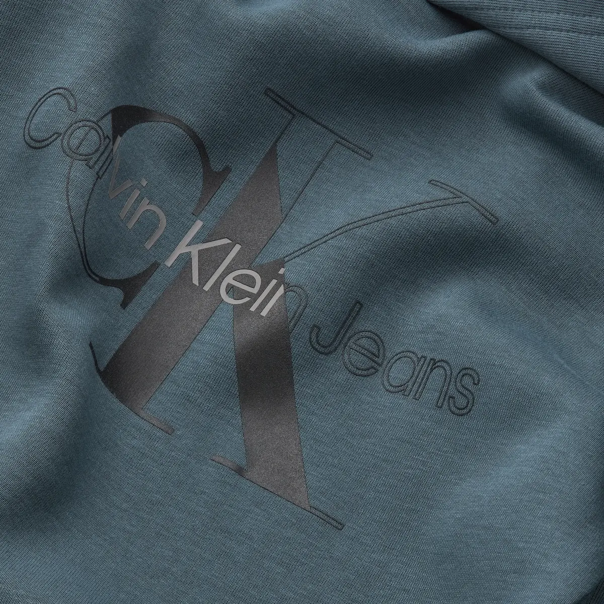Calvin Klein REFLECTIVE MONOGRAM Erkek Gri Hoodie