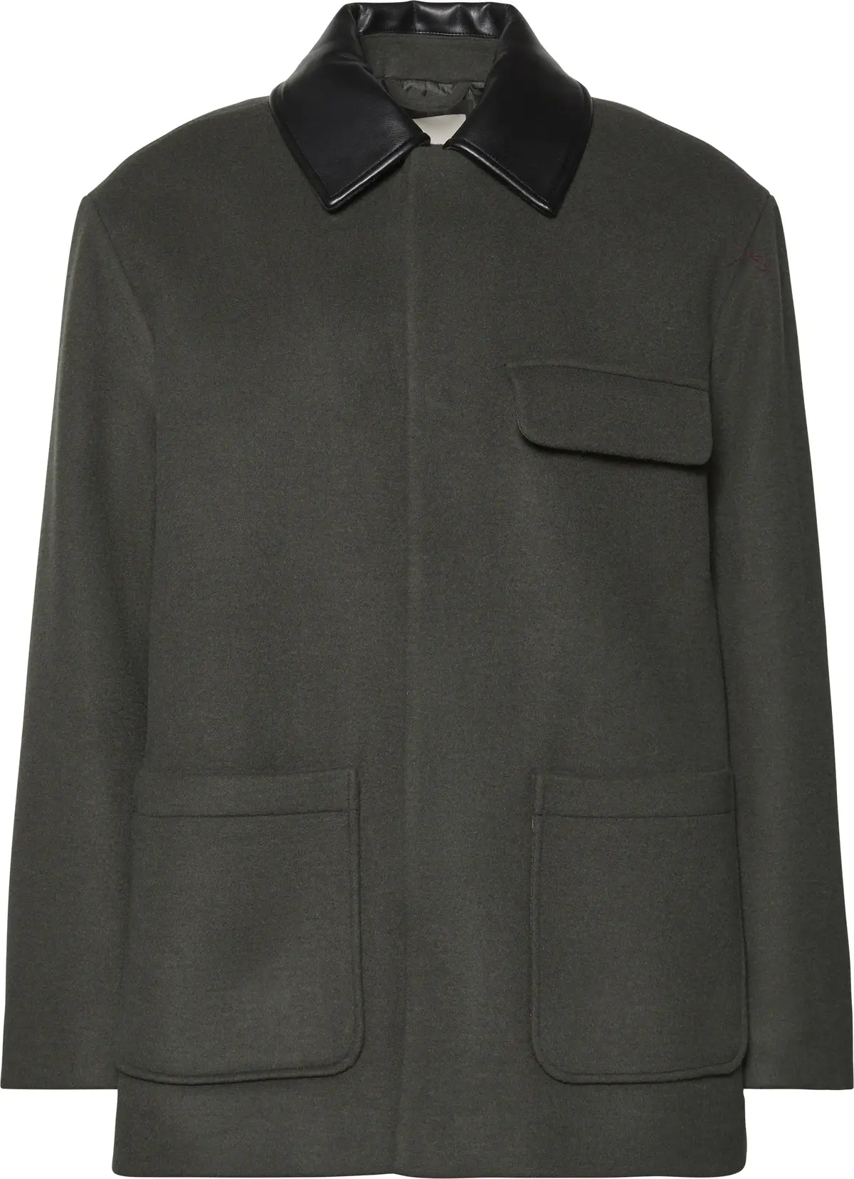 Calvin Klein LS MELTON WOOL BLEND CAR COAT Erkek Kahverengi Mont