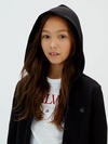 Calvin Klein MINI BADGE ZIP-THROU Siyah Çocuk Kapüşonlu Sweatshirt