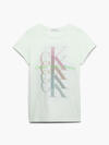Calvin Klein MONOGRAM REPEAT SLIM Kadın Krem T-Shirt