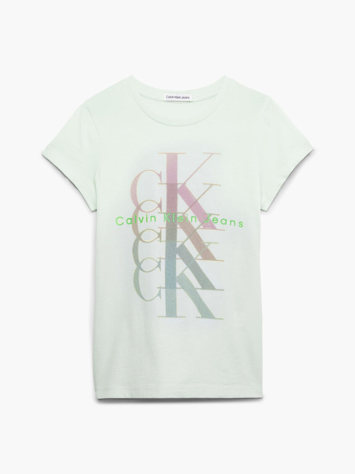 Calvin Klein MONOGRAM REPEAT SLIM Kadın Krem T-Shirt