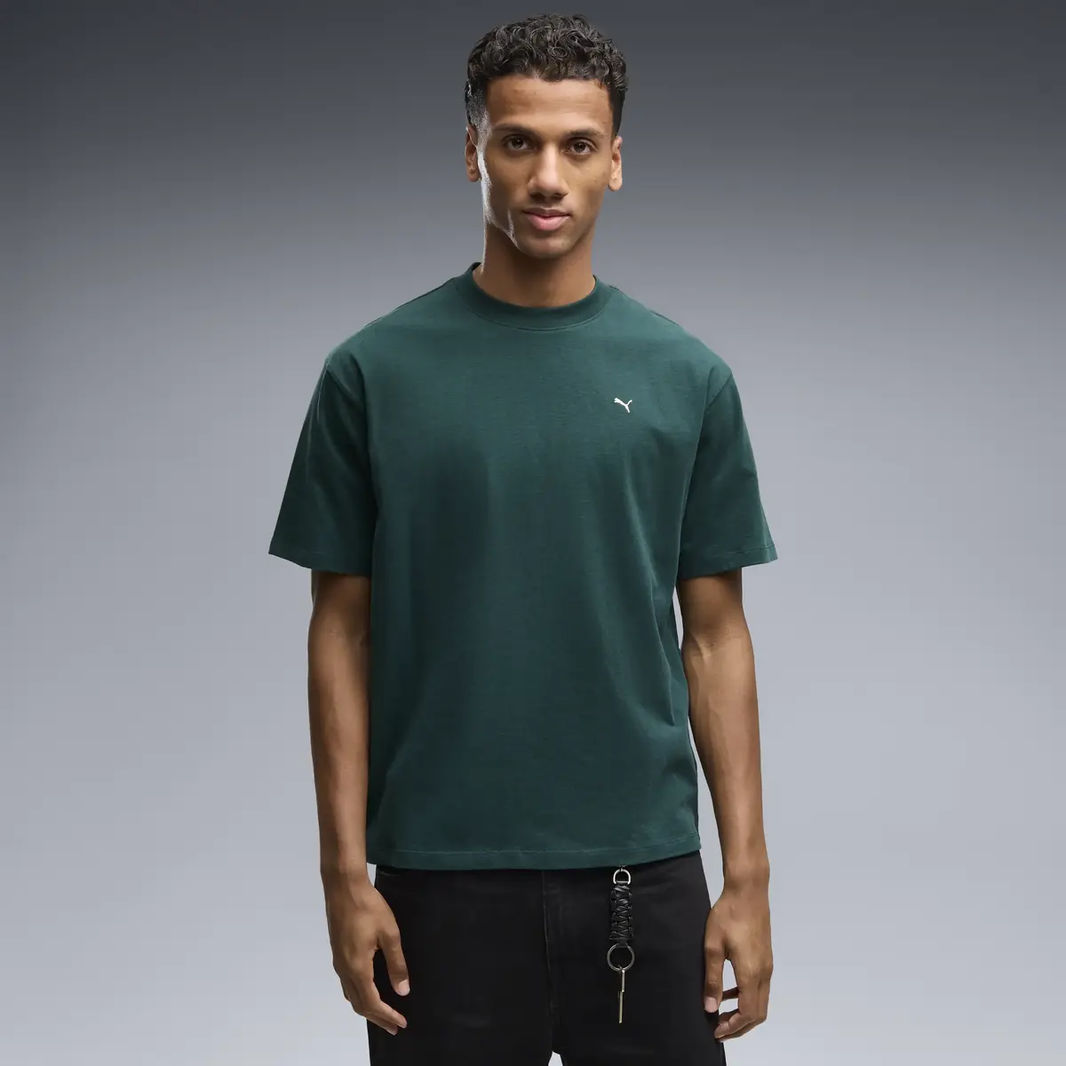 PUMA GRAPHIC Football Tee Yeşil Erkek T-Shirt