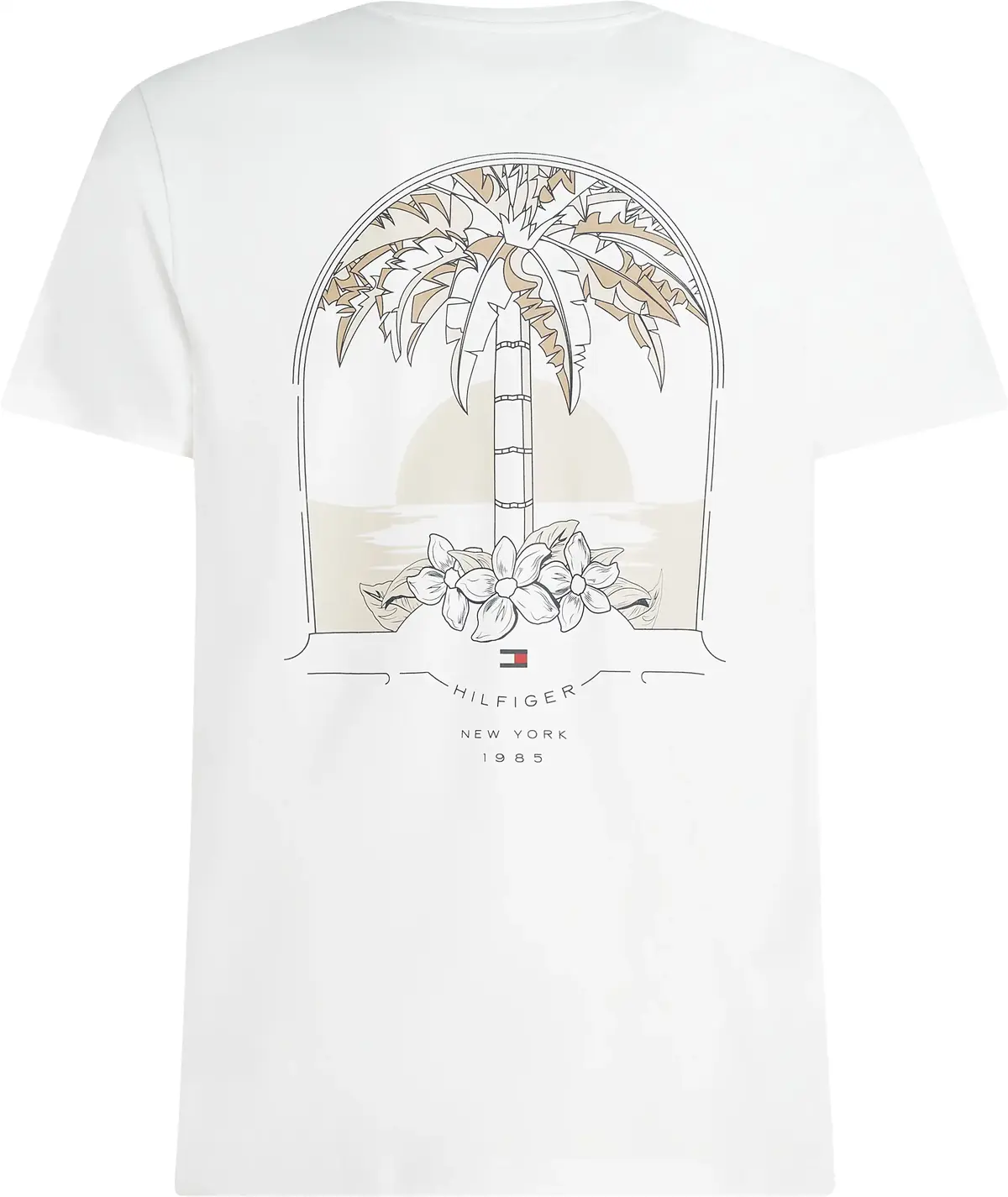 Tommy Hilfiger HILFIGER HOTEL TEE Erkek Beyaz T-Shirt