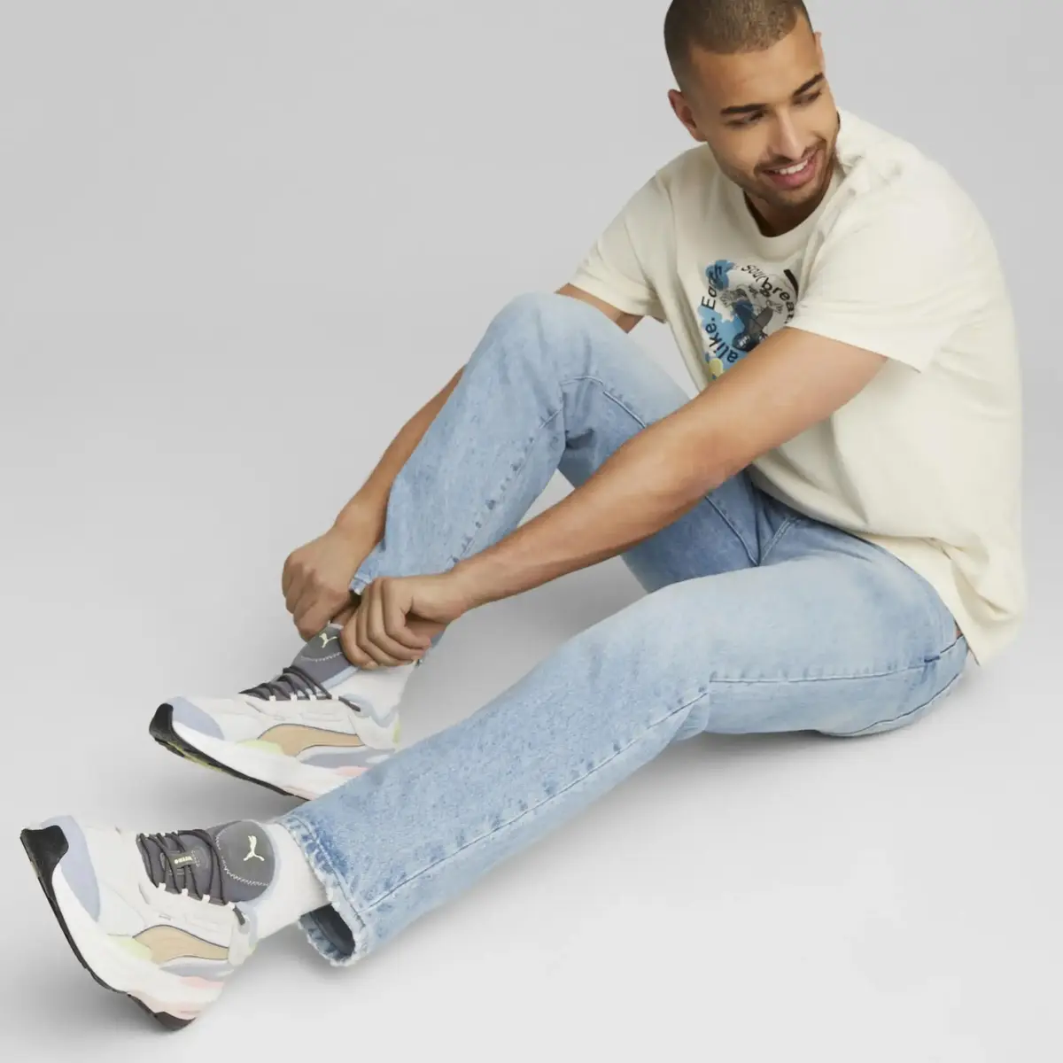Puma Extent Nitro Pastel- Beyaz Erkek/Günlük Spor Ayakkabı