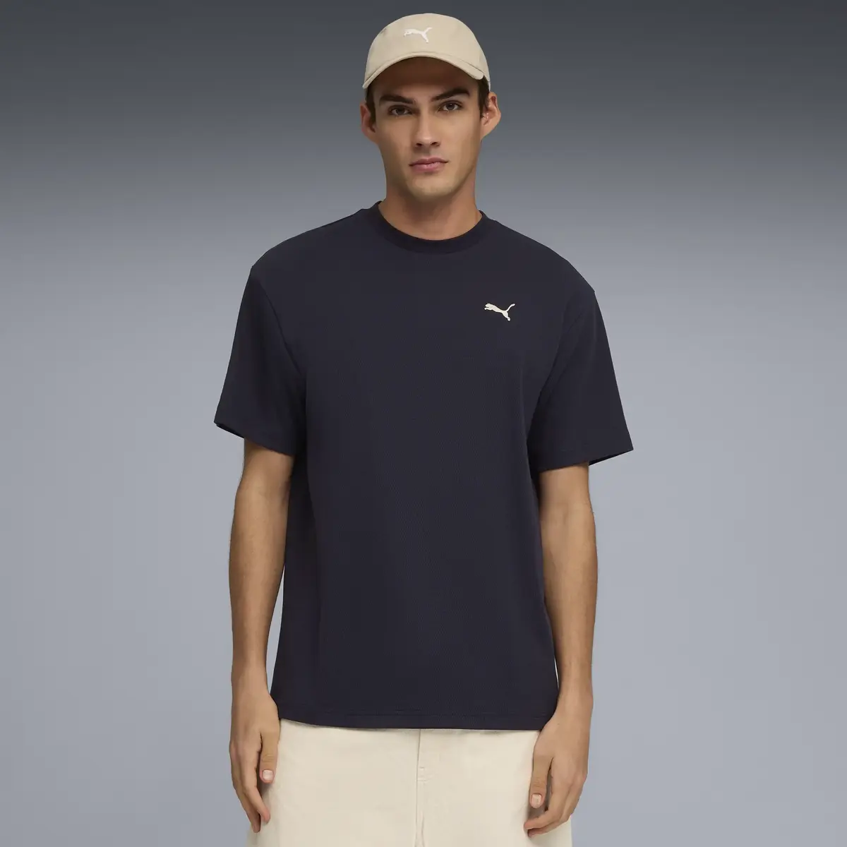 Puma ESS ELEVATED Relaxed Tee Siyah Erkek T-Shirt & Polo