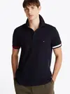 Tommy Hilfiger FLAG CUFF SLIM POLO, DW5 Siyah Erkek T-Shirt & Polo