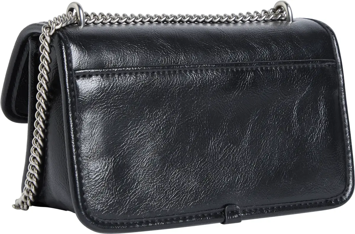 Calvin Klein CHAIN MINI EW FLAP, UB1 Siyah Kadın Çanta & Cüzdan