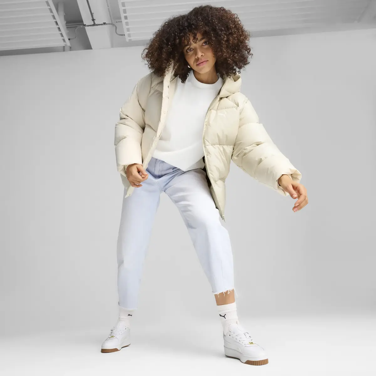 Puma Down Puffer Jacket Krem Kadın Mont