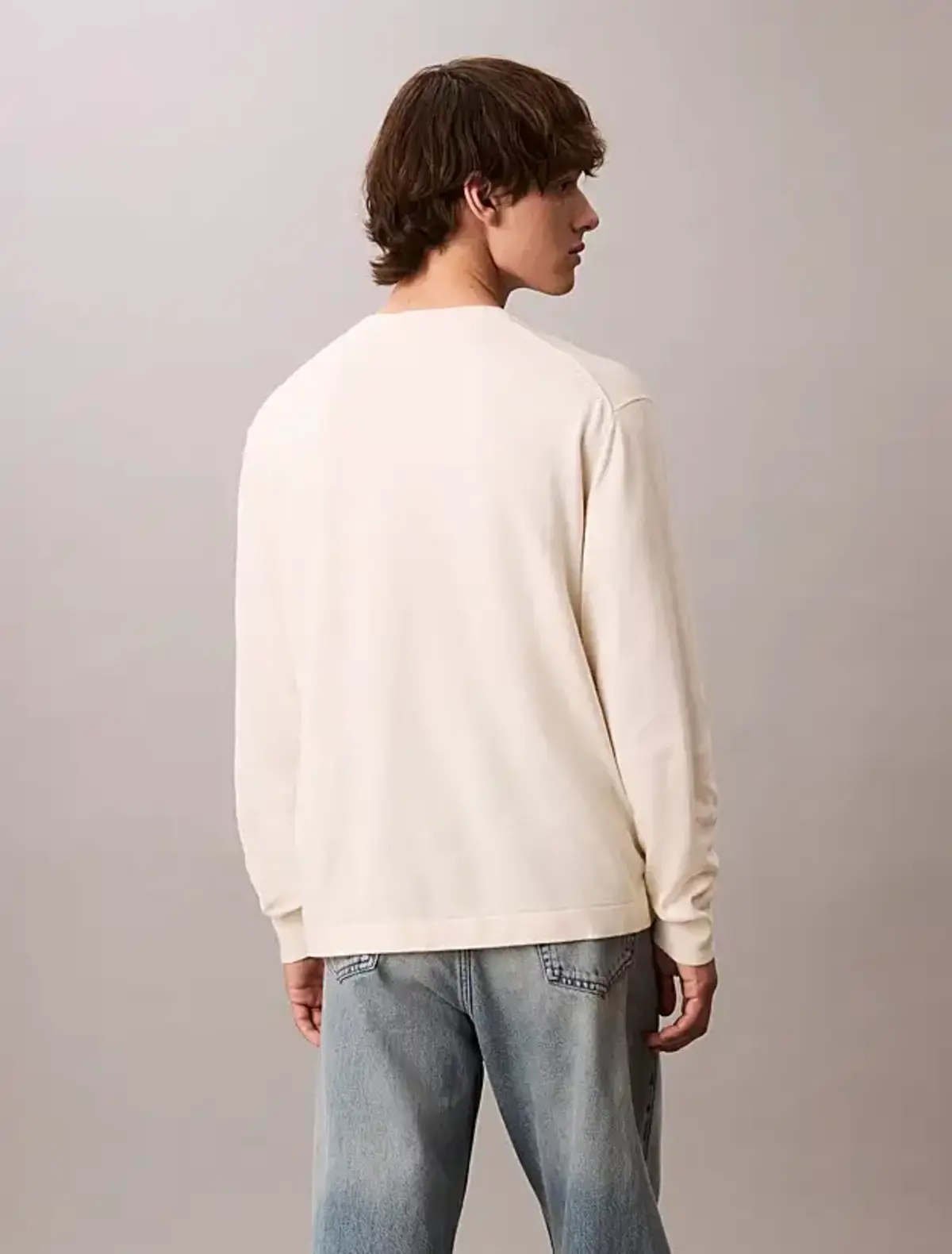 Calvin Klein LS CLRBLK GRPHC CTTN Bej Erkek Sweatshirt Calvin Klein LS CLRBLK GRPHC CTTN Bej Erkek Sweatshirt