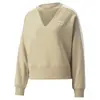 Puma T7 Crew Bej Kadın Sweatshirt
