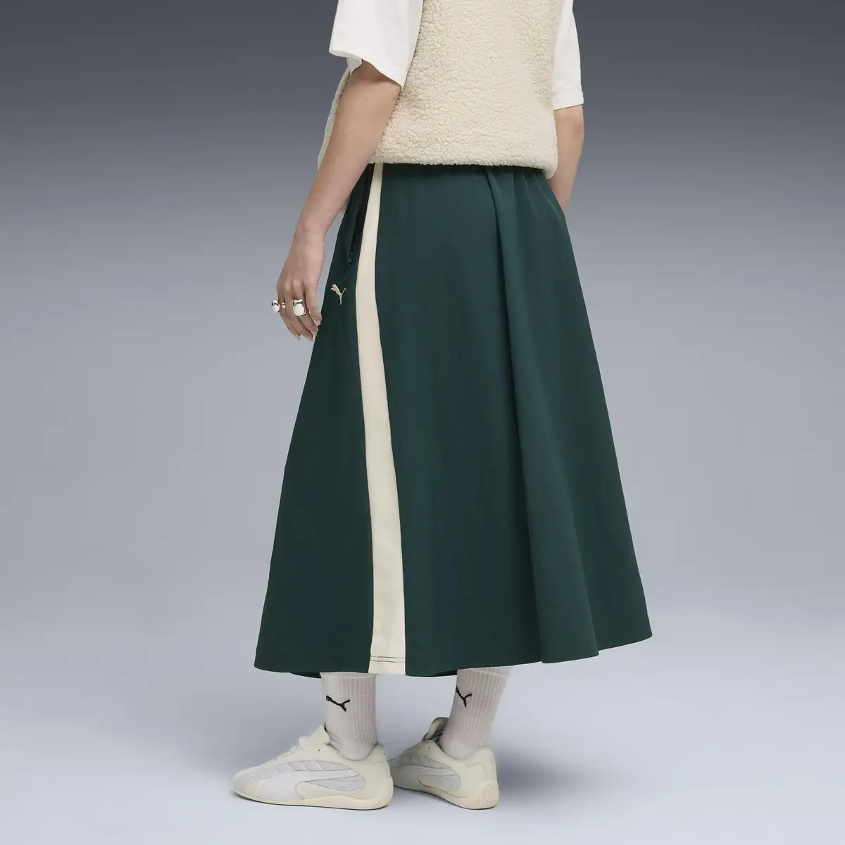 Puma T7 Woven Midi Skirt Yeşil Kadın Etek
