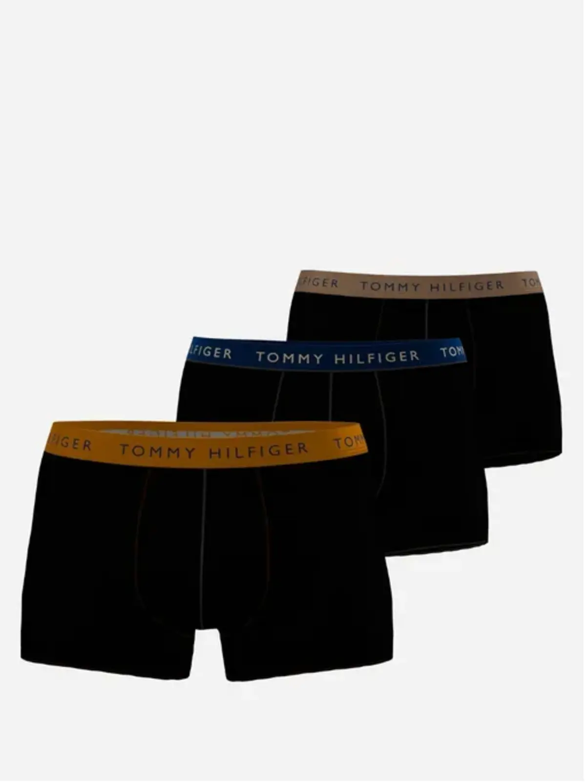 Tommy Hilfiger 3P TRUNK SHINE WB, 0TG Siyah 3'lü Erkek Boxer