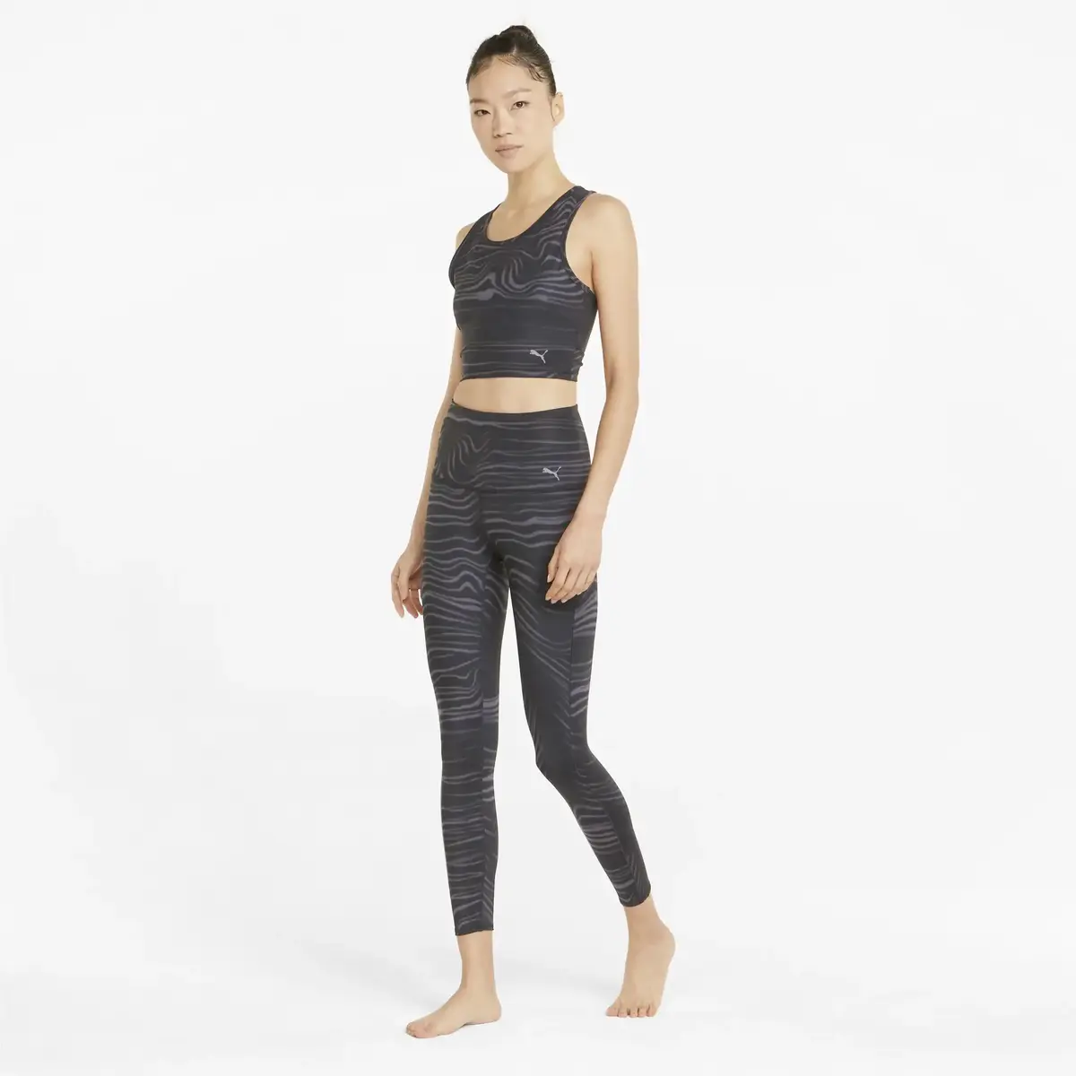Puma STUDIO AOP CROP TANK Siyah Kadın Antrenman Atleti