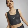 Puma T7 Shiny Cropped Top Siyah Kadın T-shirt