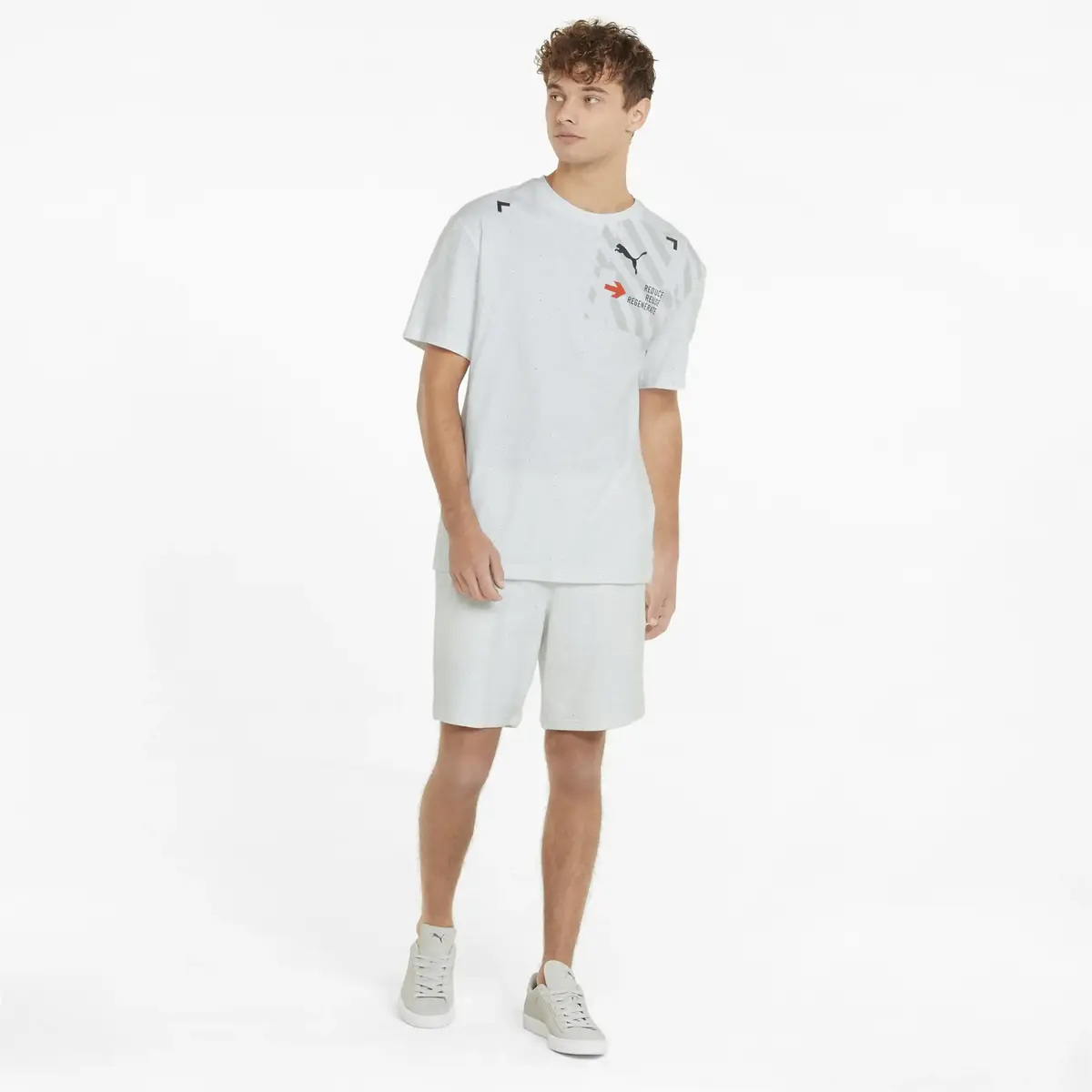 Puma RE:Collection Relaxed Tee Pristine Heath Beyaz Erkek T-Shirt