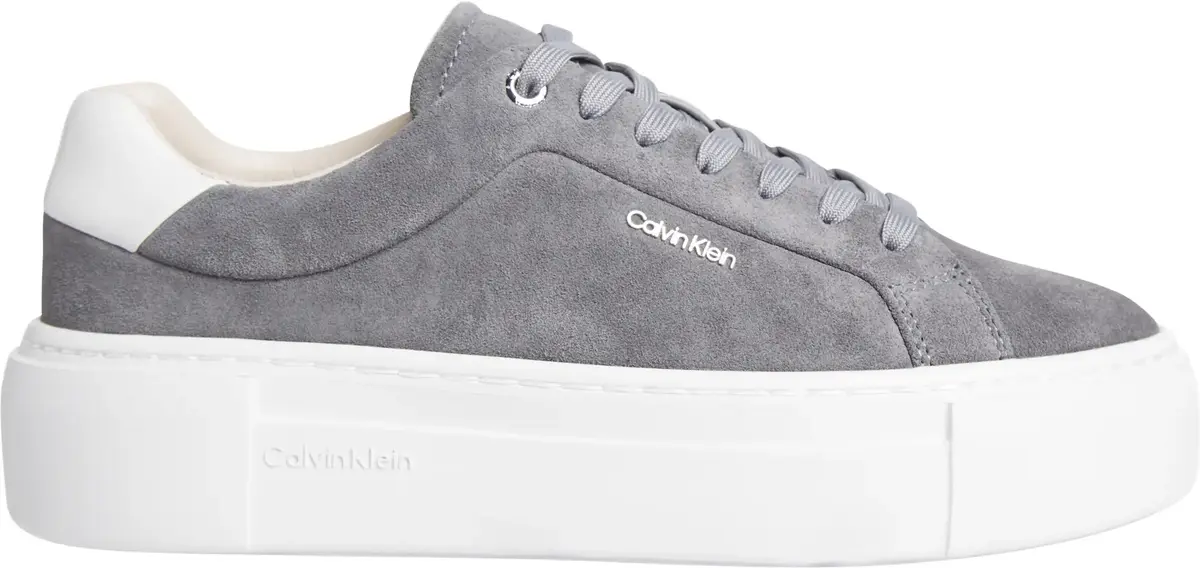 Calvin Klein FLATFORM CUP LACE UP, 0IW Gri Kadın Spor Ayakkabı & Sneaker