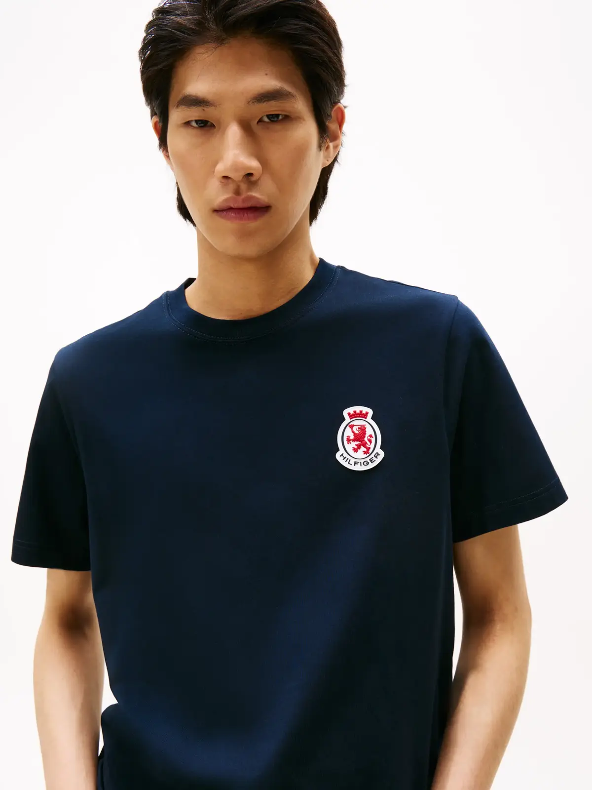 Tommy Hilfiger RWB CREST TEE, DW5 Siyah Erkek T-Shirt & Polo