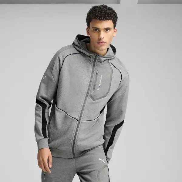 PUMA BMW MMS HOODED SWEAT JACKET Gri Erkek Ceket