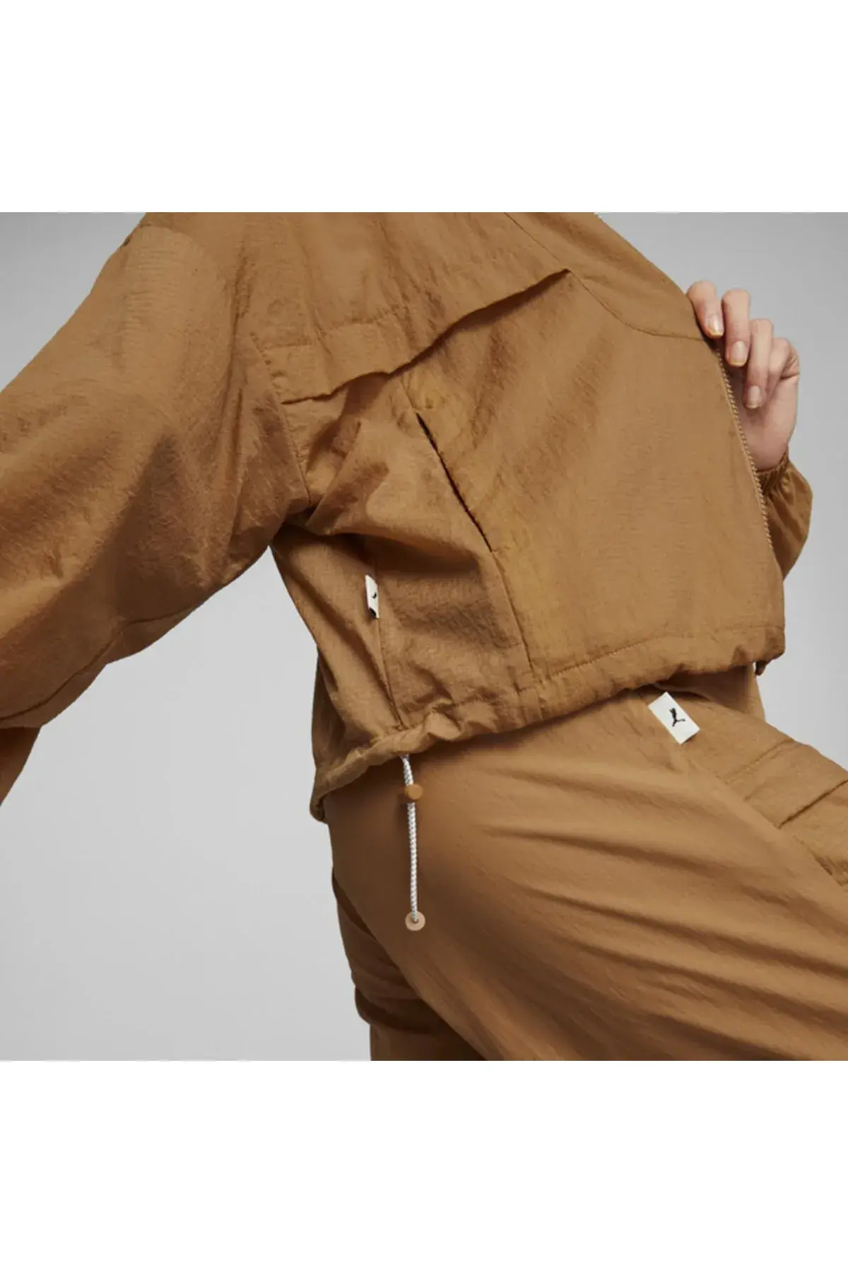 Puma Infuse Woven Track Jacket Camel Kadın Fermuarlı Sweatshirt