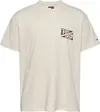 Tommy Hilfiger TJM RLX UNI FLAG TIG Erkek Bej T-Shirt
