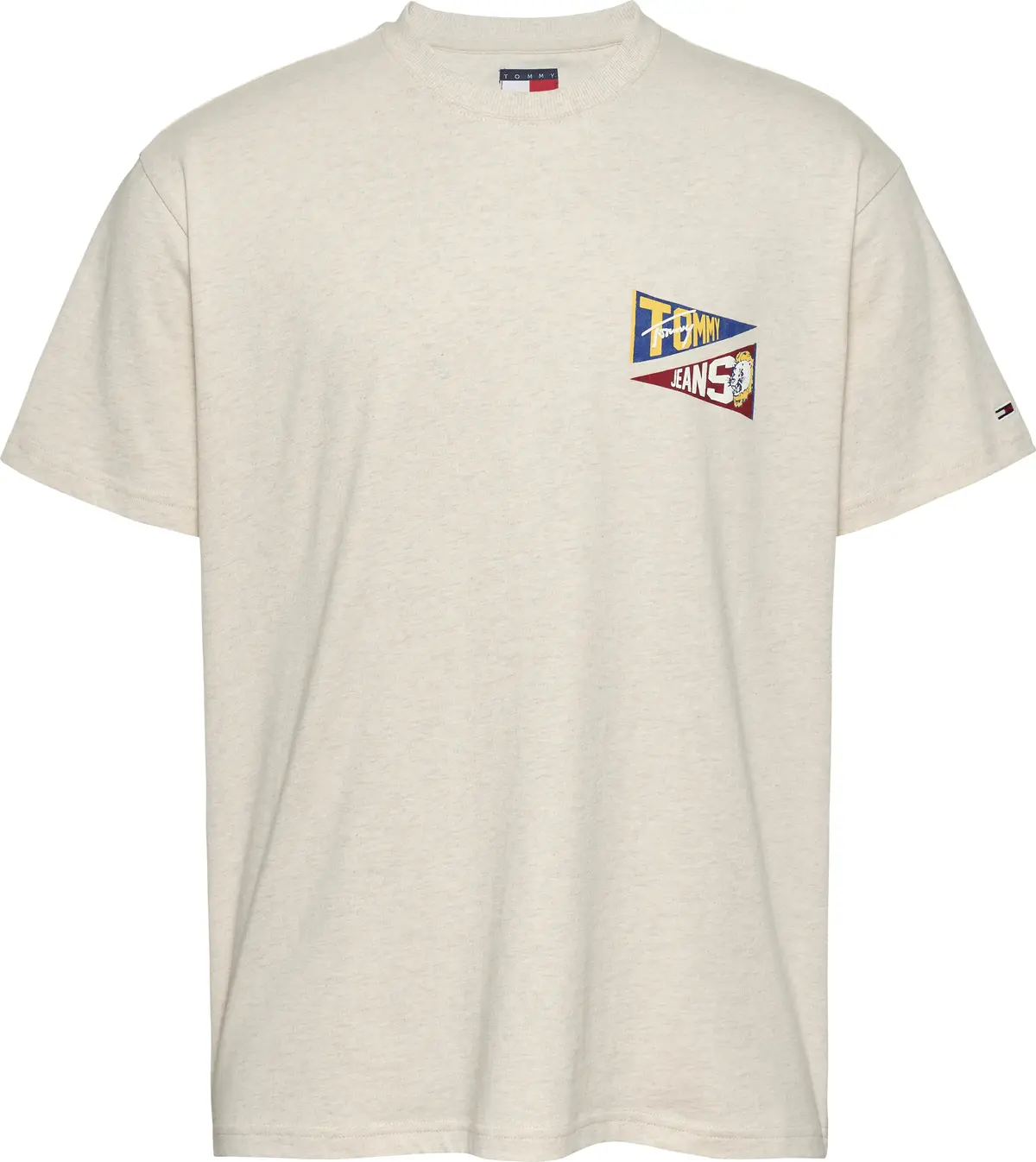 Tommy Hilfiger TJM RLX UNI FLAG TIG Erkek Bej T-Shirt
