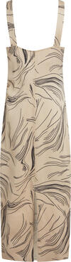 Calvin Klein SURFACE PRINT SLIP D Kadın Bej Elbise