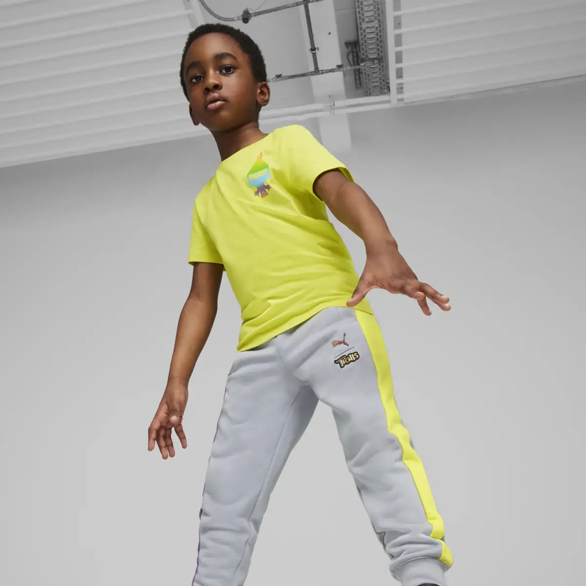 PUMA PUMA X TROLLS T7 Track Pants TR Gray Fog Gri Çocuk Eşofman Altı