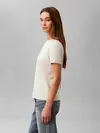 Calvin Klein SS MONOGRAM CREW TEE, P4P, XS Krem Kadın T-Shirt
