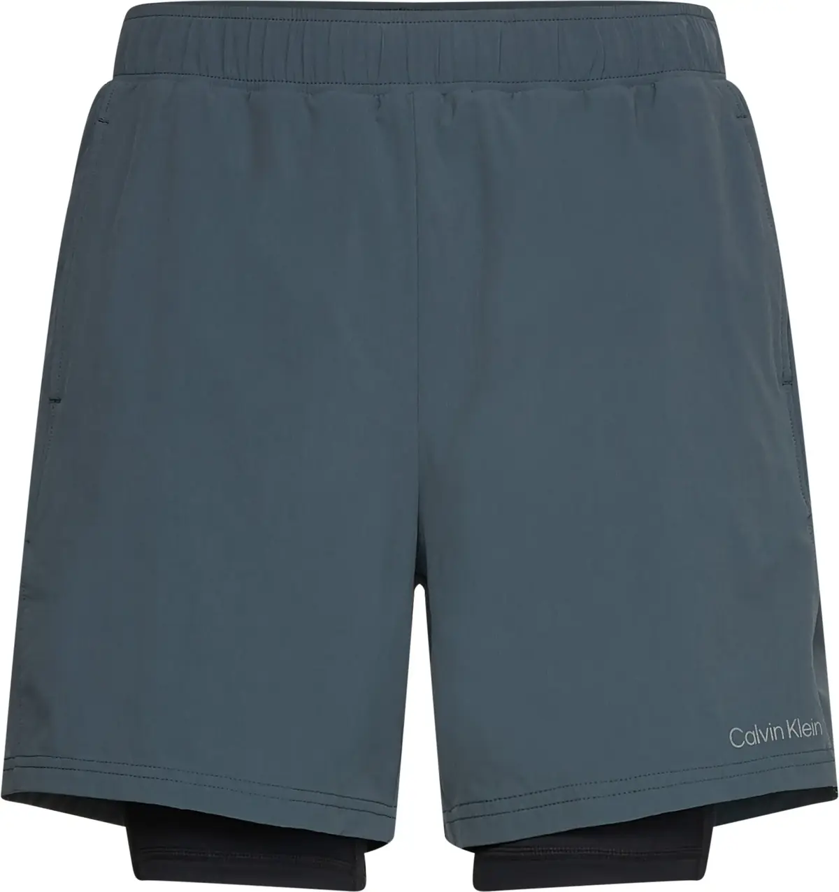 Calvin Klein WO - 2 In 1 Woven Sh Erkek Gri Şort