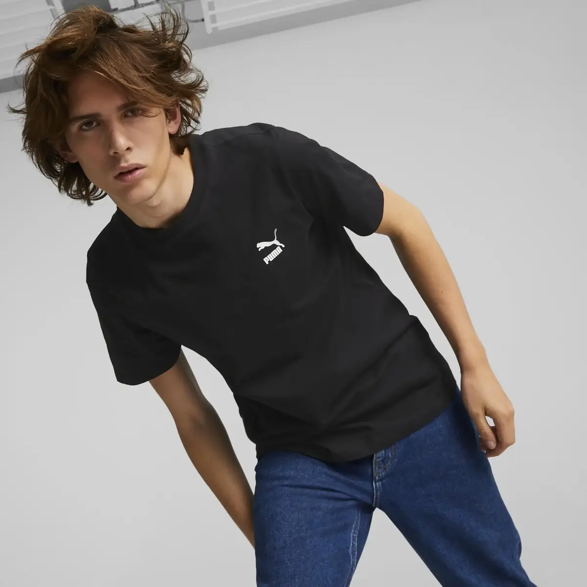 Puma Classics Small Logo Tee Siyah Erkek/Unisex T-Shirt