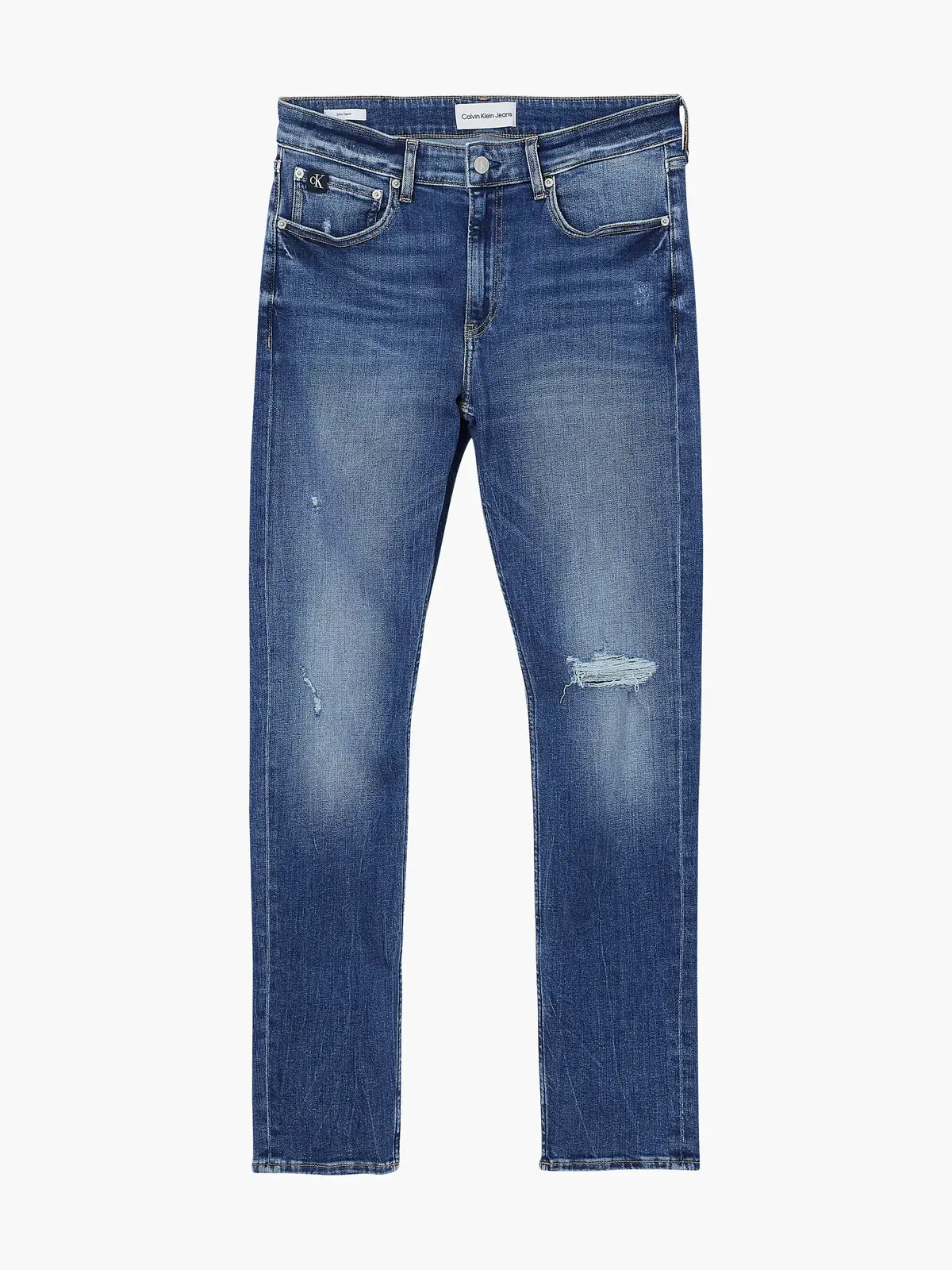 Calvin Klein SLIM TAPER Erkek mavi Kot Pantolon