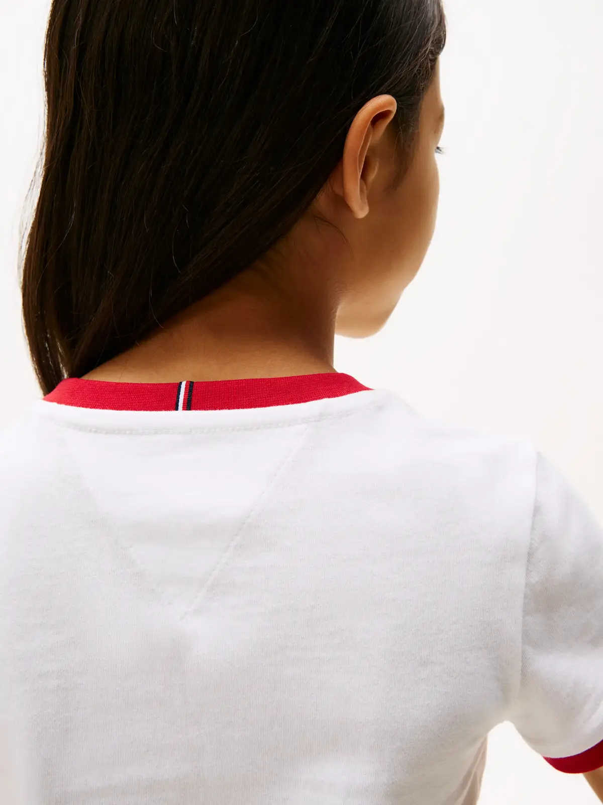 Tommy Hilfiger FLAG TEE SS, YBR Beyaz Kız Çocuk T-Shirt & Polo