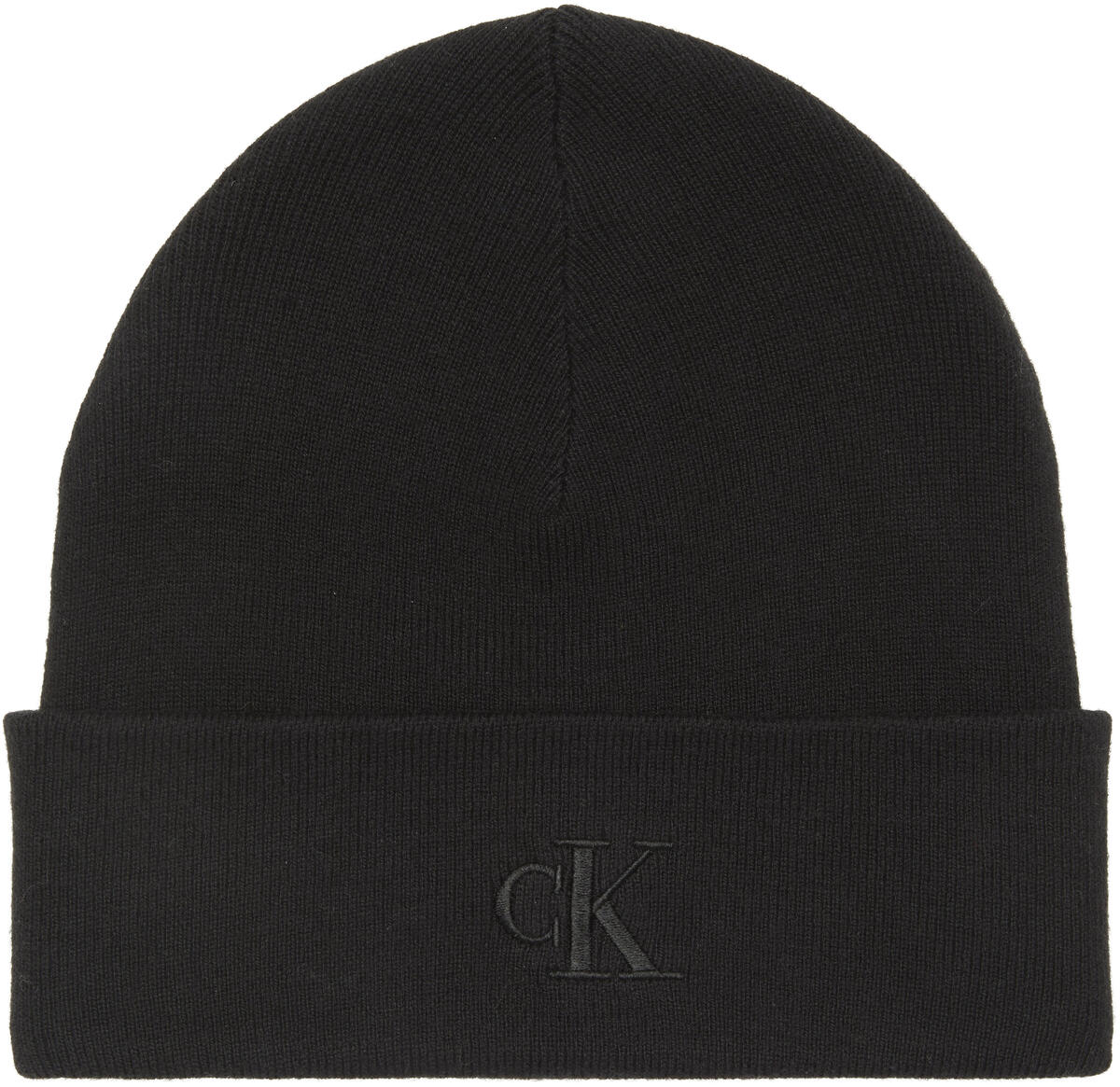 Calvin Klein CK FINE RIB BEANIE Siyah Erkek Bere