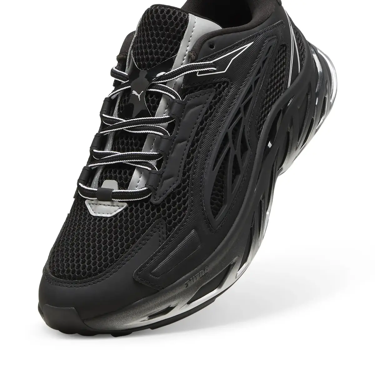 PUMA Exotek NITRO Racing Line Siyah Unisex Yürüyüş ve Koşu Ayakkabısı