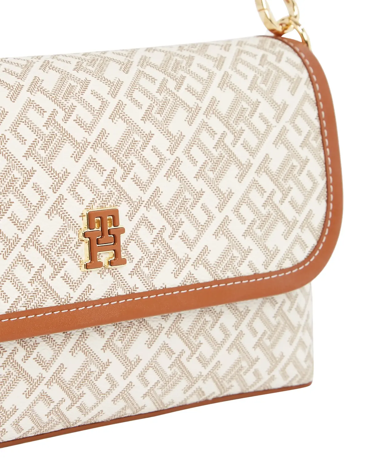 Tommy Hilfiger TH MONOPLAY LE FLAP, RBC Kahverengi Kadın Çanta & Cüzdan