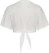 Tommy Hilfiger TJW REG WAIST TIE BA, YBL Beyaz Kadın T-Shirt & Polo