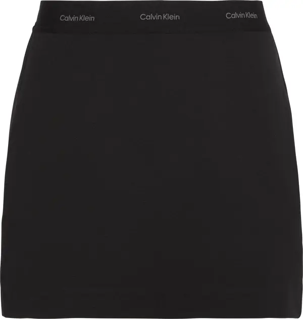 Calvin Klein PONTE LOGO WB MINI SKIRT Kadın Siyah Etek