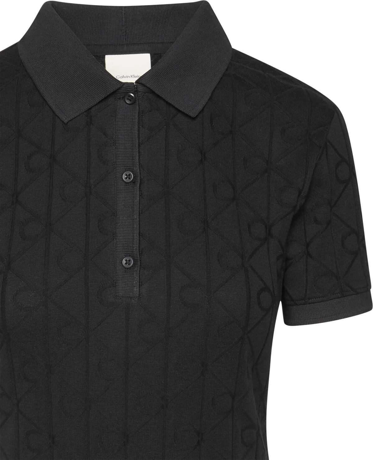 Calvin Klein SS AOP JACQUARD MINI DRESS Siyah Kadın Elbise