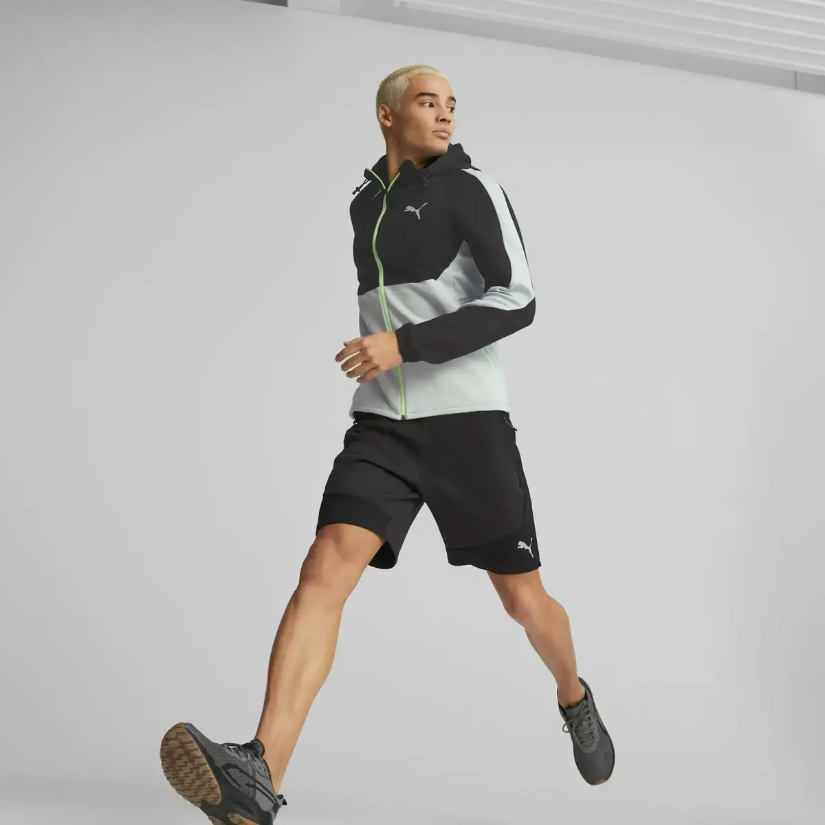 Puma EVOSTRIPE Full-Zip Hoodie DK - Siyah Erkek/Unisex Hoodie