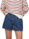 Tommy Hilfiger DNM MINI SHORT HW AC, 1A4 Mavi Kadın Şort