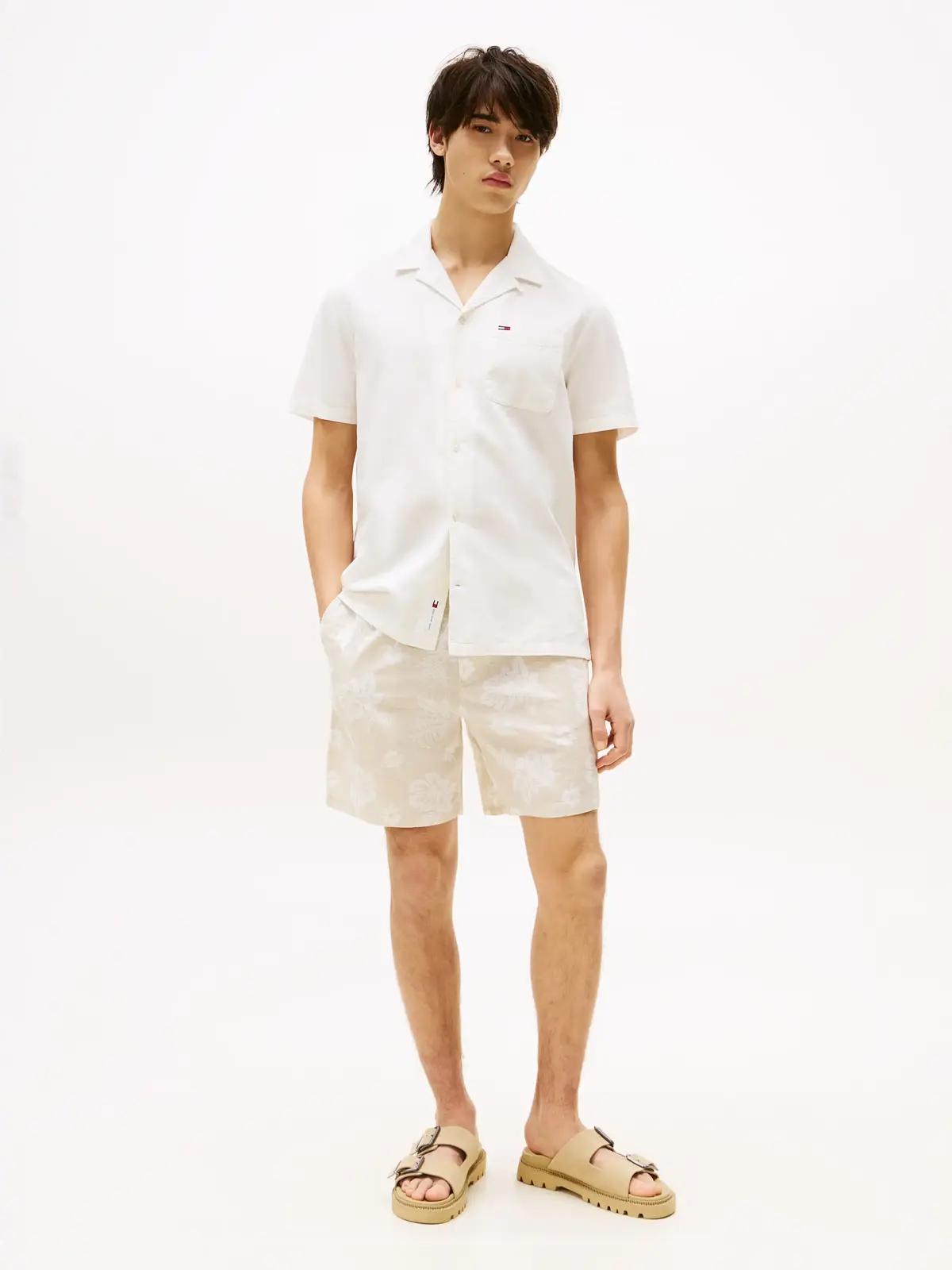 Tommy Hilfiger TJM SLUB AOP BEACH S, ACG Krem Erkek Şort