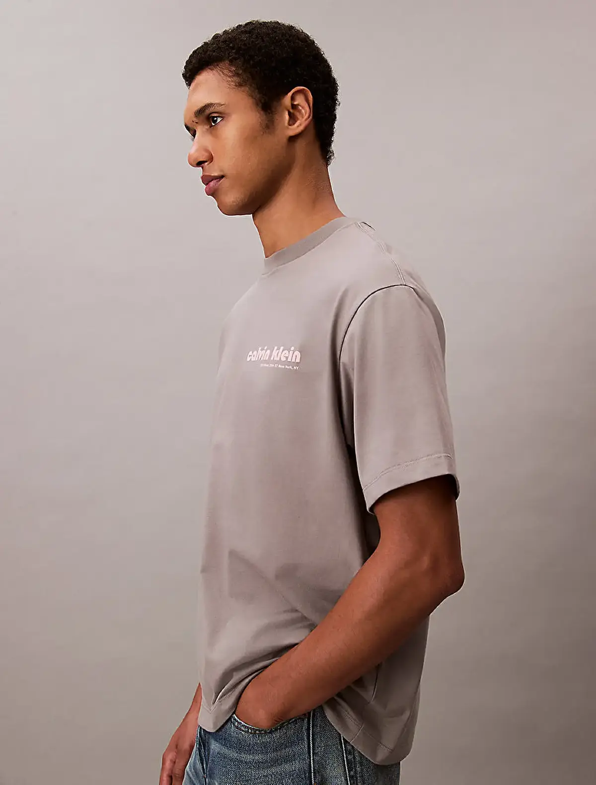 Calvin Klein SS 16S CALVIN KLEIN BAUHAUS GRAP Gri Erkek Tişört