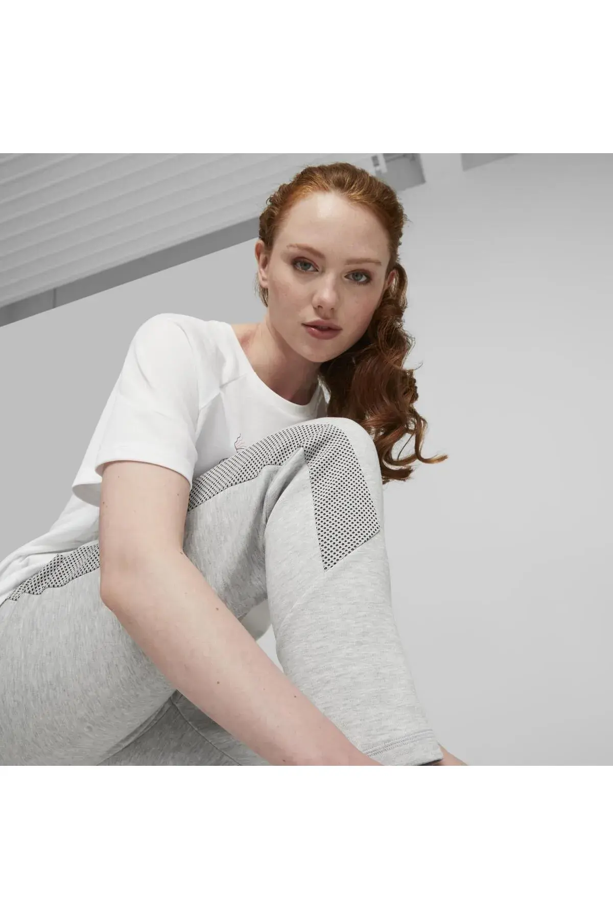 Puma EVOSTRIPE High-Waist Pants Açık Gri Kadın Eşofman Altı