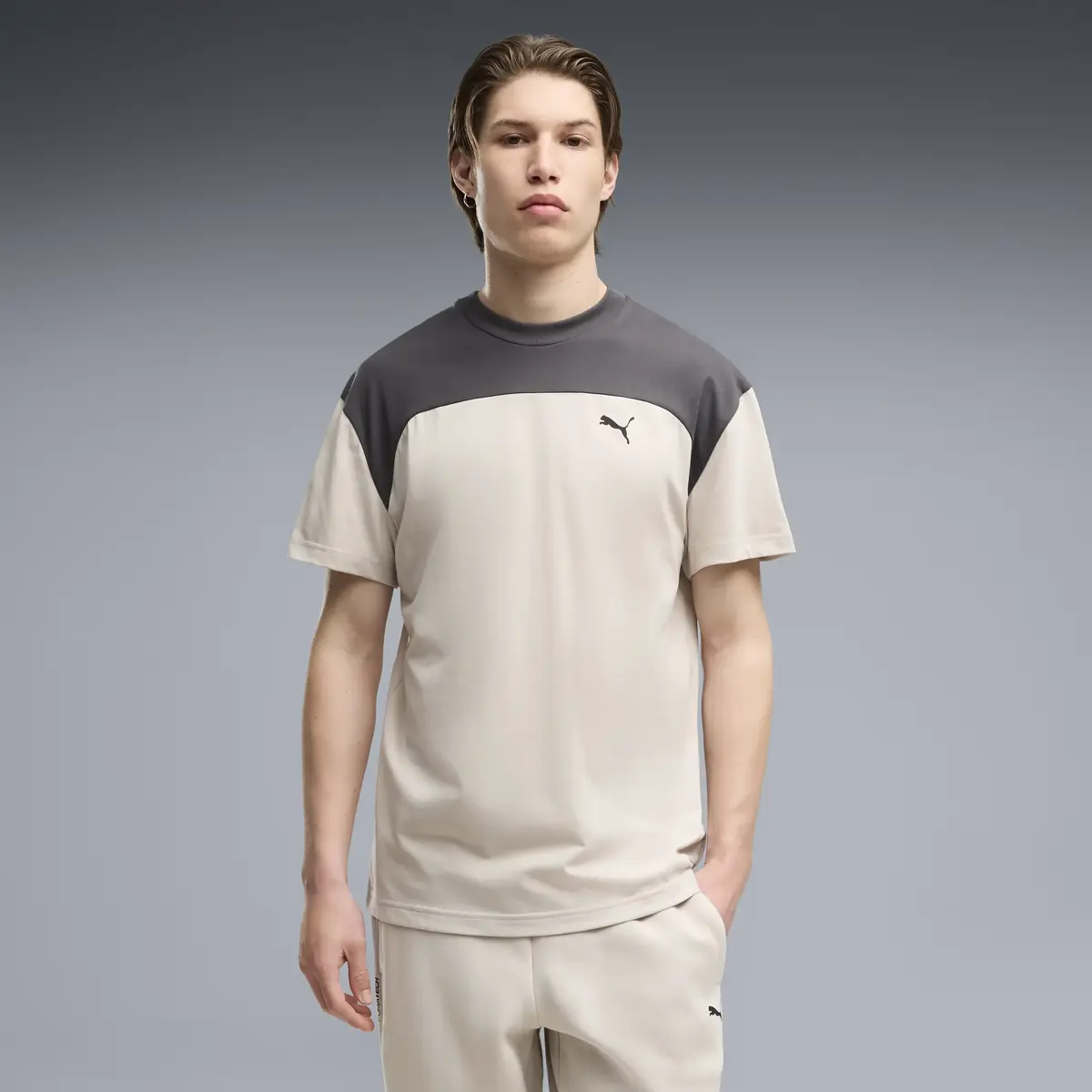PUMA PUMATECH Tee Krem Erkek T-Shirt
